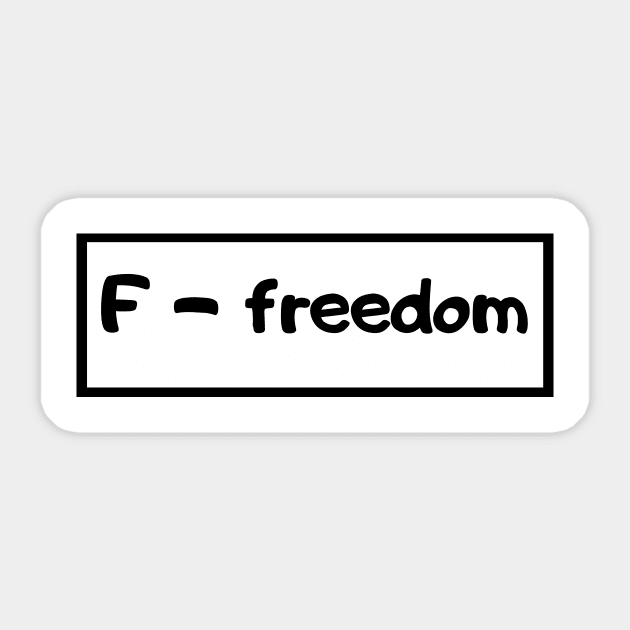 Freedom Sticker by WordsGames